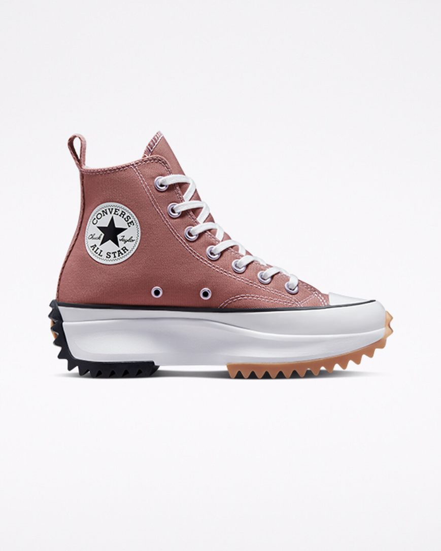 Sapatos Plataforma Converse Run Star Hike Seasonal Color Cano Alto Masculino Rosa Pretas Branco | PT H078519